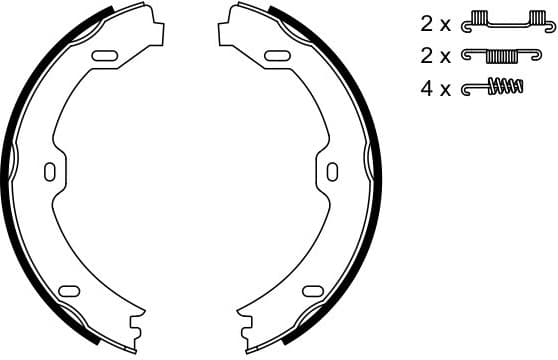 Brake Shoe Set, parking brake 0986487666 - image 6