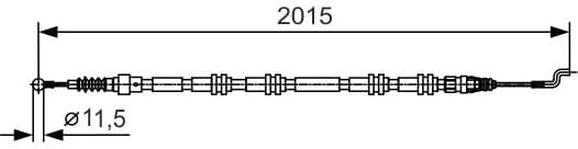 Cable Pull, parking brake 1 987 482 017 - image 2