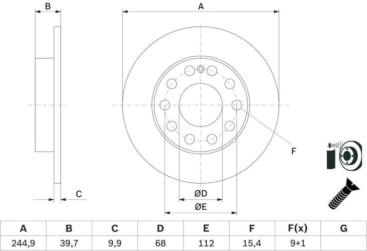Brake Disc 0986478986 - image 6