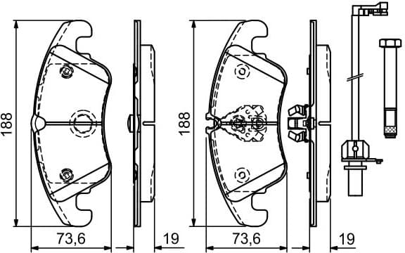 Brake Pad Set, disc brake 0986494201 - image 12