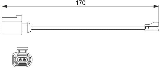 Warning Contact, brake pad wear 1 987 474 512 - image 6