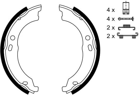 Brake Shoe Set, parking brake 0986487726 - image 10