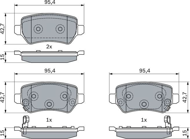Brake Pad Set, disc brake 0986494954 - image 8