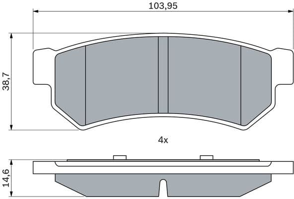 Brake Pad Set, disc brake 0 986 460 007 - image 2
