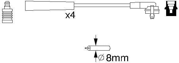 Ignition Cable Kit 0986356700 - image 10