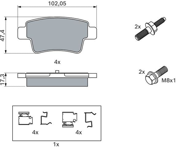 Brake Pad Set, disc brake 0986494222 - image 14