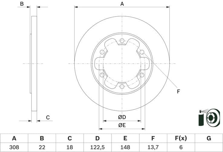 Brake Disc 0 986 479 D43 - image 2