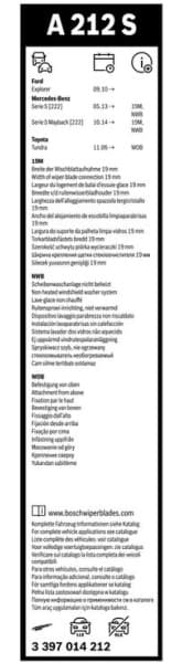 Wiper blade set BOSCH 2psc 3397014212 - image 9