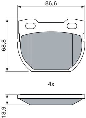 Brake Pad Set, disc brake 0986424827 - image 8