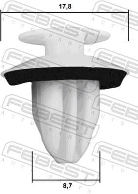 Clip, trim/protection strip 88570-086 - image 2