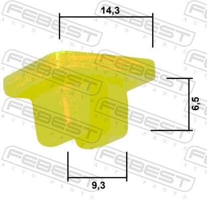Clip, trim/protection strip 88570-105 - image 2