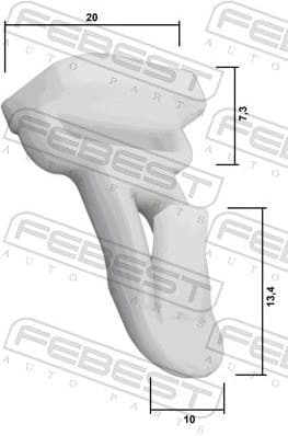 Clip, trim/protection strip 88570-100 - image 2