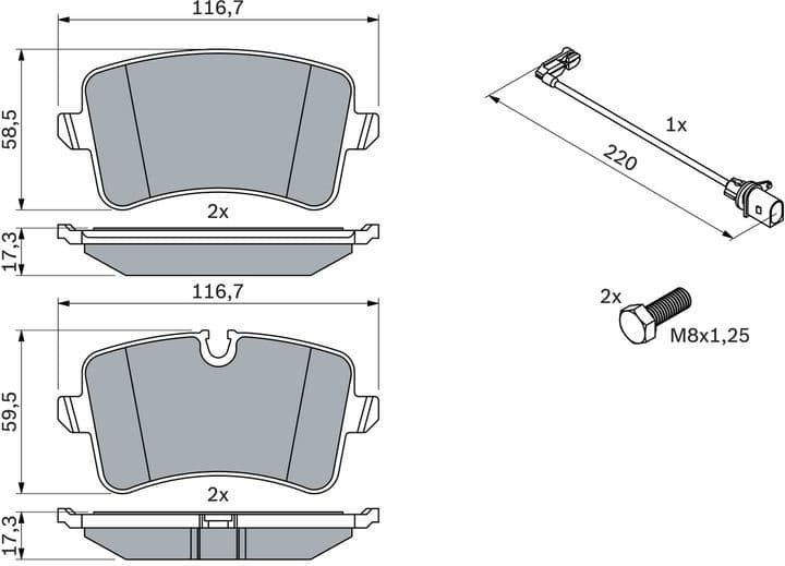 Brake Pad Set, disc brake 0986494488 - image 12
