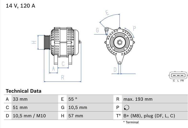 Alternator 0986083830 - image 3