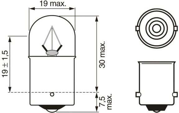 Bulb, clearance/end outline marker light Trucklight WS 1 987 302 510 - image 12