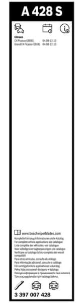 Wiper blade set BOSCH 2psc 3397007428 - image 5