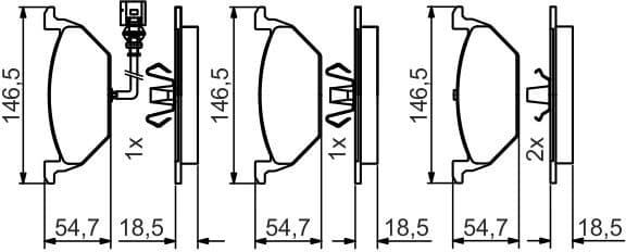 Brake Pad Set, disc brake 0986495213 - image 3