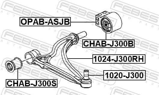 Control/Trailing Arm, wheel suspension 1024-J300RH - image 2