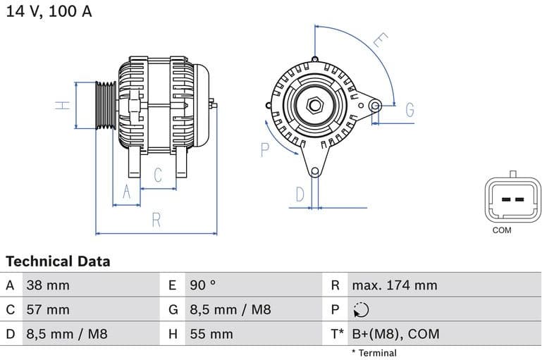 Alternator 0986083200 - image 3
