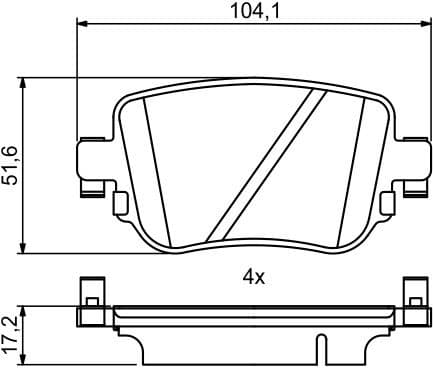 Brake Pad Set, disc brake 0986494797 - image 12