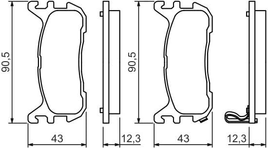 Brake Pad Set, disc brake 0986494482 - image 3