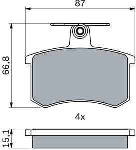 Brake Pad Set, disc brake 0986494059 - image 9