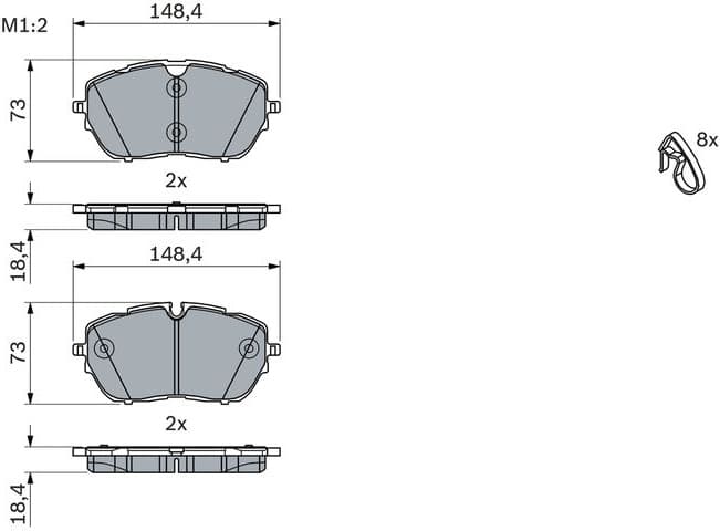 Brake Pad Set, disc brake 0986494946 - image 6