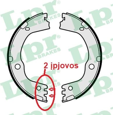 Brake shoes handbrake 81177