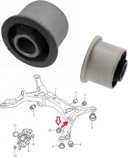 Silentblock rear axle 29506 01