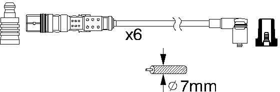 Ignition Cable Kit 0986356347 - image 2