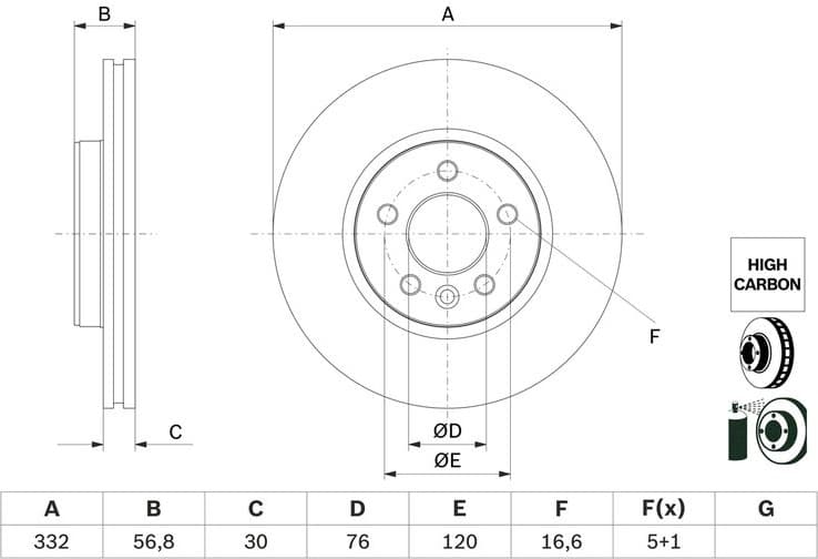 Brake Disc 0986479F04 - image 2