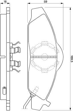 Brake Pad Set, disc brake 0986424551 - image 5