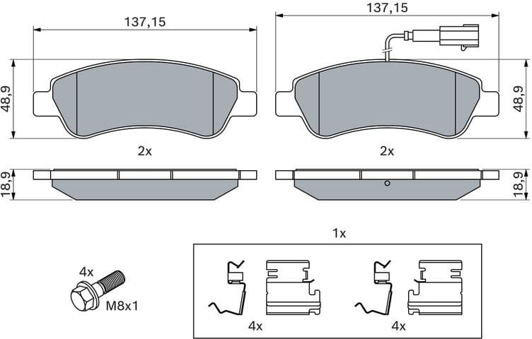 Brake Pad Set, disc brake 0986494994 - image 8