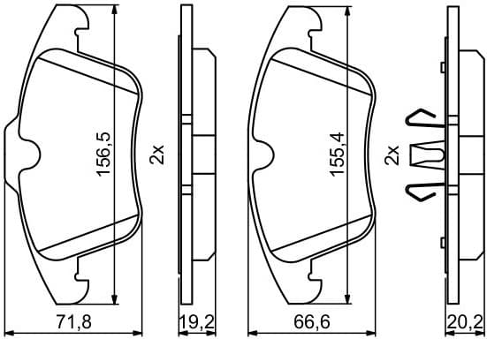 Brake Pad Set, disc brake 0986494246 - image 9