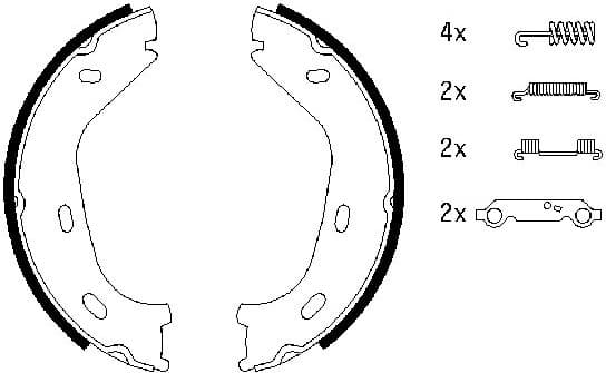 Brake Shoe Set, parking brake 0986487542 - image 7