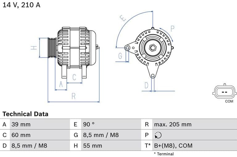 Alternator 0986083730 - image 3