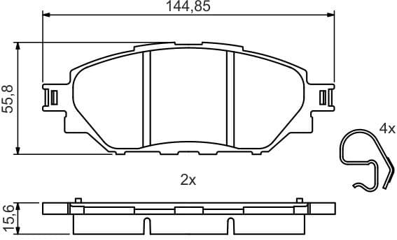 Brake Pad Set, disc brake 0986495425 - image 6