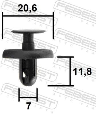Clip, trim/protection strip 88570-089 - image 2