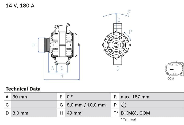 Alternator 0986048820 - image 3