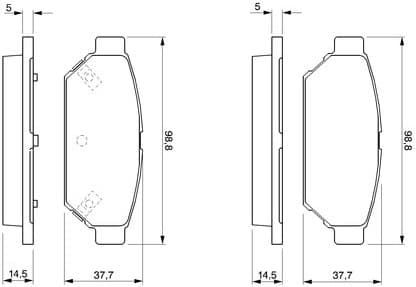 Brake Pad Set, disc brake 0986424464 - image 7