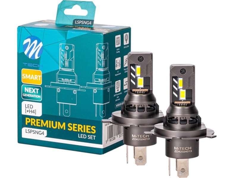 M-TECH Lemputės LED H4 SMART, kmpl. (2vnt) - LSPSNG4-LED-MTH