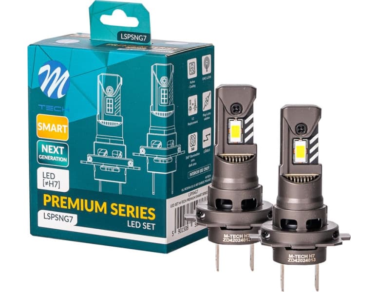 M-TECH Lemputės LED H7 SMART, kmpl. (2vnt) - LSPSNG7-LED-MTH