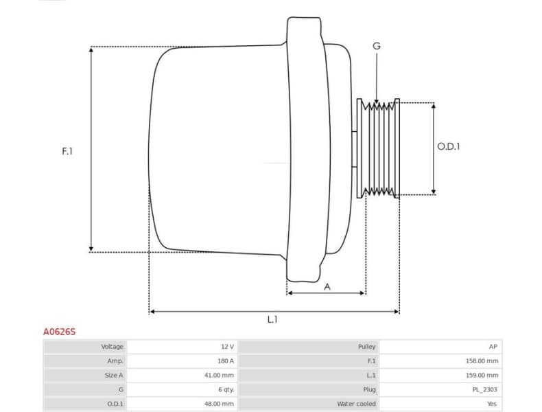 Alternator AS A0626S - image 5