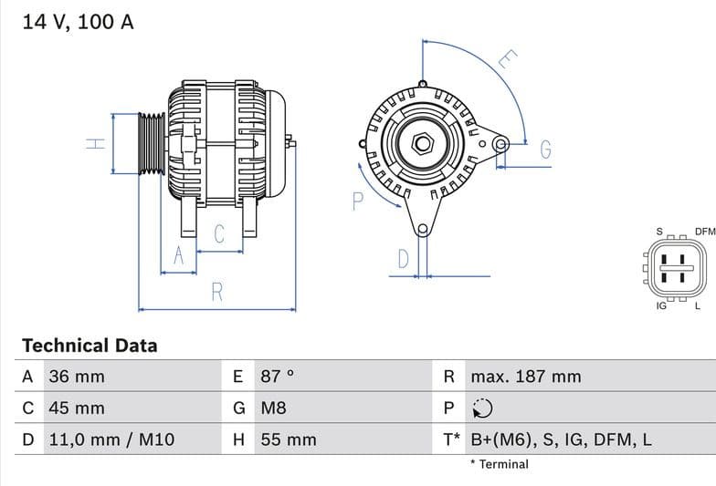 Alternator 0986046120 - image 3