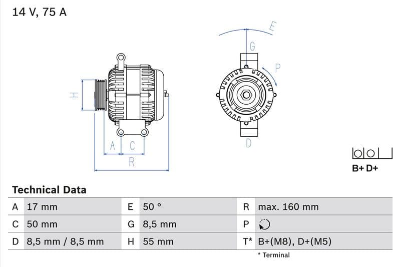 Alternator 0986049081 - image 2