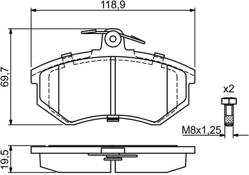 Brake Pad Set, disc brake 0986466700 - image 8