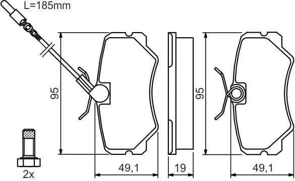 Brake Pad Set, disc brake 0986492090 - image 12