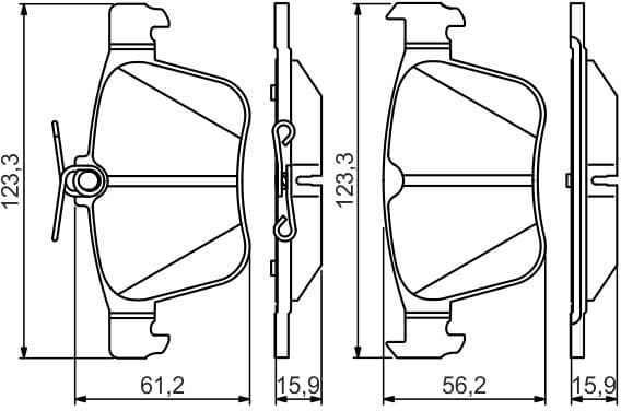 Brake Pad Set, disc brake 0986495346 - image 6