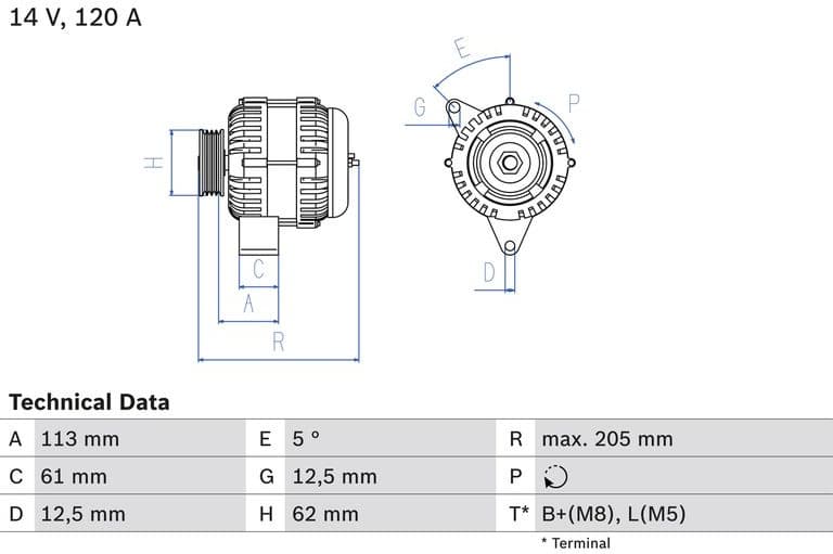 Alternator 0986049530 - image 2