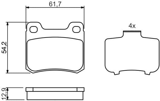 Brake Pad Set, disc brake 0986466874 - image 6